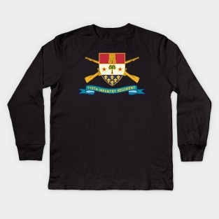 110th Infantry Regiment w Br - DUI - Ribbon X 300 Kids Long Sleeve T-Shirt